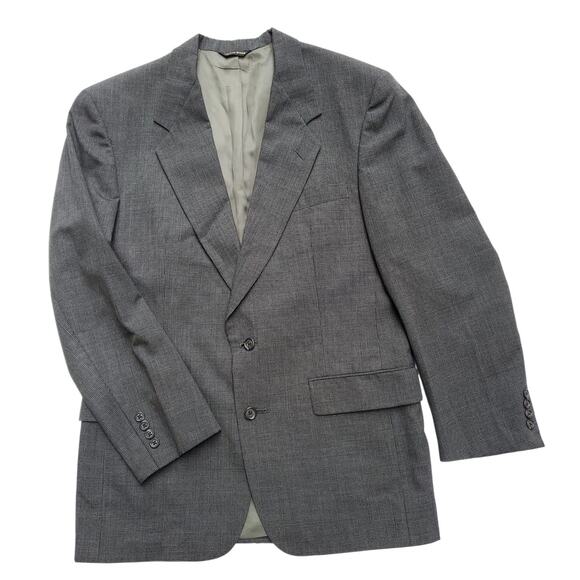 Vintage Austin Reed Gray Wool Blazer Jacket Sport Coat 2 Button Single Vent 41R - Picture 1 of 16